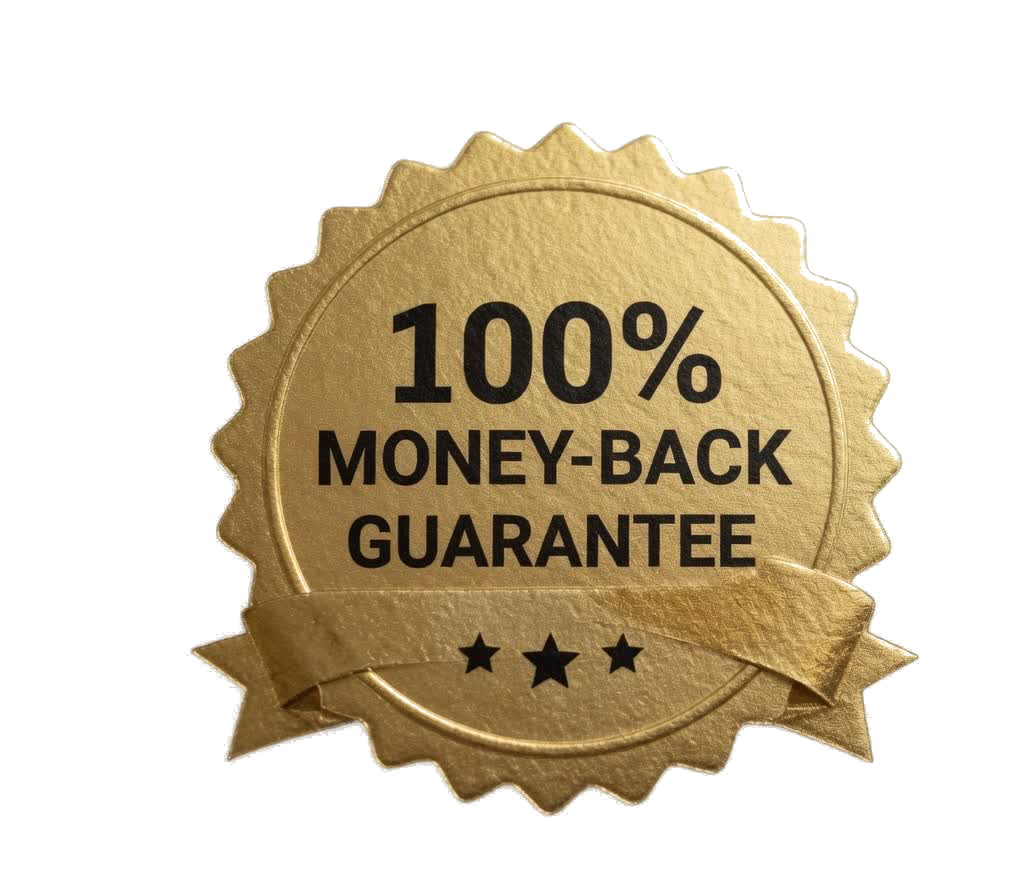 100% money-back guarantee